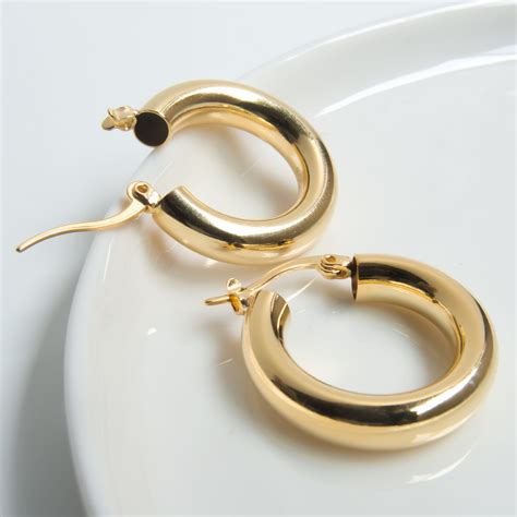 fat hoop earrings|Amazon.com: Chubby Hoop Earrings For Women.